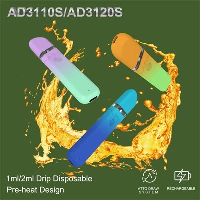 1ML 2ML Drip Design Air-draw punjivi Vape za jednokratnu upotrebu